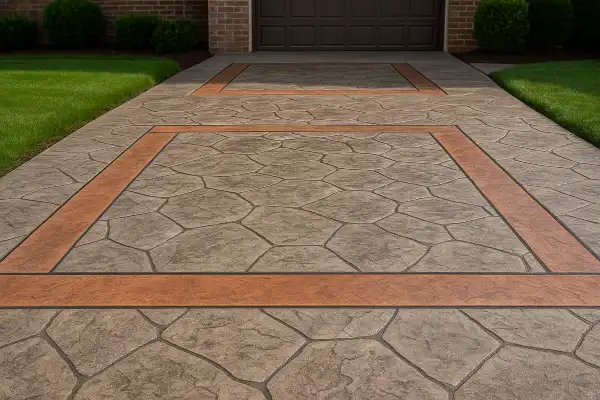 a brand new finished stamped concrete patio from DHB Concrete Contractor Fort Worth in Irving, TX - Irving TX a brand new finished stamped concrete patio from DHB Concrete Contractor Fort Worth in Irving, TX - Irving TX