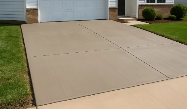 a brand new concrete driveway from DHB Concrete Contractor Fort Worth in Keller, TX - Keller TX