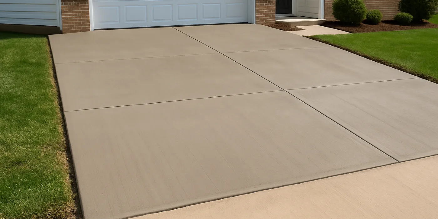 a brand new concrete driveway from DHB Concrete Contractor Fort Worth in Fort Worth, TX - Residential concrete repair