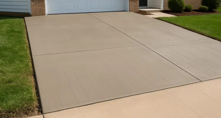 a brand new concrete driveway from DHB Concrete Contractor Fort Worth in Fort Worth, TX - Residential concrete repair