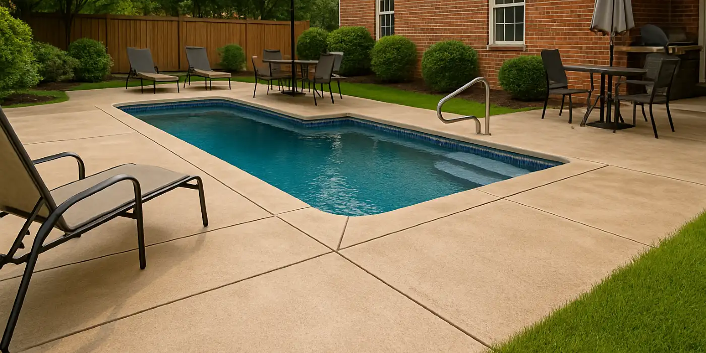 a swimming pool concrete deck from DHB Concrete Contractor Fort Worth in Saginaw, TX - Saginaw TX a swimming pool concrete deck from DHB Concrete Contractor Fort Worth in Saginaw, TX - Saginaw TX