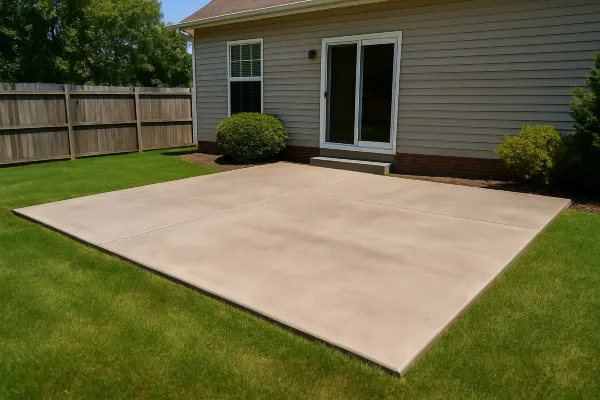 a house featuring a concrete patio from DHB Concrete Contractor Fort Worth in Fort Worth, TX - Sidewalk Repair